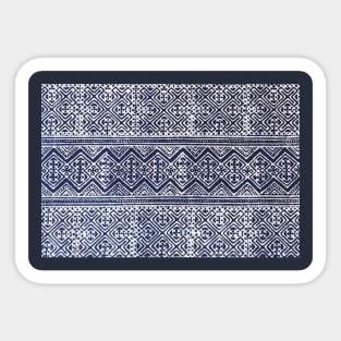 Khajua Indigo – Sacred Geometry of the Hmong Spirit Sticker